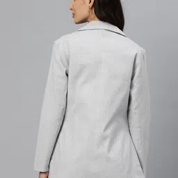 cottinfab Women Solid Single Breasted Formal Blazer image 2