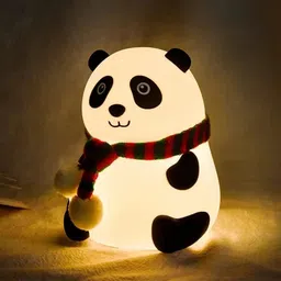 finifab Panda Light toy for Kids, LED Tap Fun Lamp for Kids Room, Rechargeable Lamp - 15 cm-picture-44