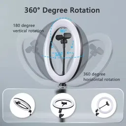 Techpunch 10 Inch LED Selfie Ring Light Mobile Holder for Photo, Video3 mode Ring Flash image 2