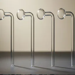 agnix 6 inch Bend Glass Oil Burner Pipe Transparent (Pack of 4) Borosilicate Glass Inside Fitting Hookah Mouth Tip image 4