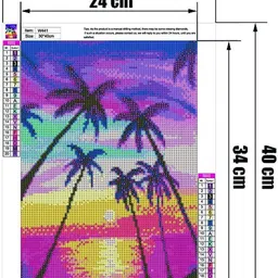 trexee DIY 5D Diamond Embroidery Paintings Art Kit for Home Wall Decor Rainbow Tree Canvas 12 inch x 16 inch Painting image 2