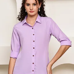 sayesha Women Regular Fit Solid Button Down Collar Casual Shirt-picture-19