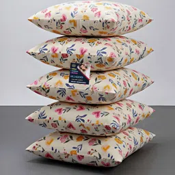 villagers Microfibre Cushion Pack of 5 Floral Premium Cushion Set | (16x16 inch)-picture-21