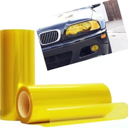 Transparent Yellow Colored Headlight/Tail Light Tint Film Self Adhesive- 12x24 inch for cars and Bike Headlight Vinyl Film-image-11