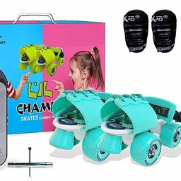 jaspo L'il Champs Baby Kids Quad Adjustable Junior Roller Skates Combo(Suitable for Age Group Upto 5yrs) Skating Kit-picture-10