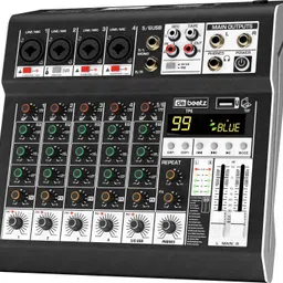 da.beatz. 6 Channel TP-6M Audio Mixer XLR/TRS USB BT 48V Phantom 99 DSP FX Aux Output 220 W AV Control Receiver-picture-10