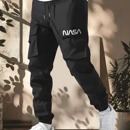 sunbeauty Men Slim Fit Black Cotton Blend Trousers-picture-10