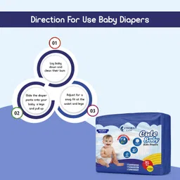 viyora care Happy Sleep Pant Style Baby Diapers, Large (L) Count 50 Diaper Disposal Bin image 4