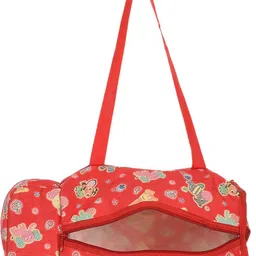 homestic by kuber industries PVC Teddy Print Mothers Bag With 2 Bottle Holders & Handle (Red) Mothers Bag image 4