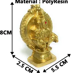 ayyappantraders Ayyappan Idol (Synthetic Resin) || Swamy Ayyappan Resin Idol Decorative Showpiece - 8 cm image 2