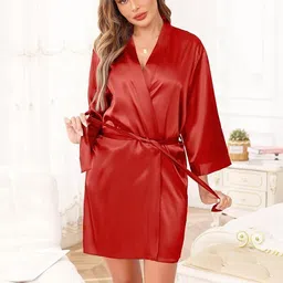 mixopia Red Large Bath Robe image 5
