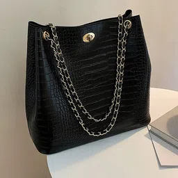 Women Black Shoulder Bag-image-77