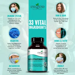 end2end nutrition Multivitamin Tablets for Men and Women having 35 Ingredients with Probiotics image 3