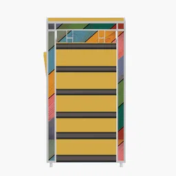 poowerest 6 Tire Foldable Collapsible Wardrobe Storage Organizer Almirah Cloth Rack PVC Collapsible Wardrobe image 2