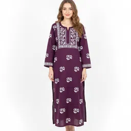 nafacreation Women Chikan Embroidery Viscose Rayon Ethnic Dress-picture-11