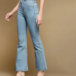 miss chase Women Boot-Leg High Rise Blue Jeans image 1