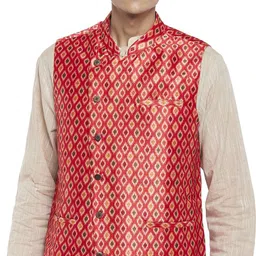 indus route by pantaloons Printed Men Waistcoat-picture-16