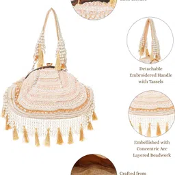 anekaant Party Peach Clutch image 3