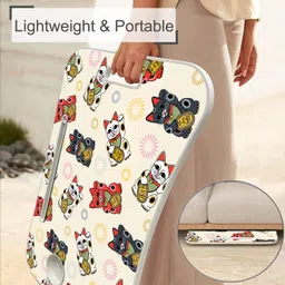 hf harsh fashion Study Table for Students Foldable, Portable & Lightweight Mini Table For Reading Wood Portable Laptop Table image 4