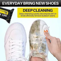 WIPSOR Natural Sneaker & Shoe Cleaner Wipes - 1 Packs of 80 - Portable Sneakers Cleaner Leather Shoe Cleaner image 4