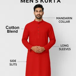 vyomcreation Men Cotton Blend Kurta Pyjama Set-picture-47