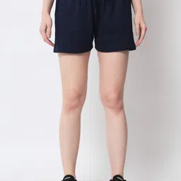 endeavour wear Solid Women Dark Blue Regular Shorts-picture-20