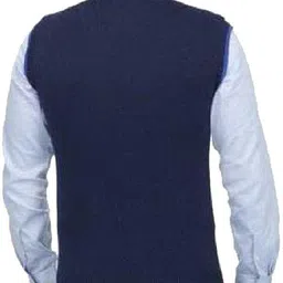 mf creation Men Solid V Neck Multicolor Sweater image 2