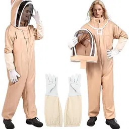 lqz Full Body Beekeeping Suit with Gloves and Mesh Veil XL Safety Jacket-picture-26