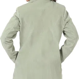 lady leaf Suede Self Design Coat For Women image 2