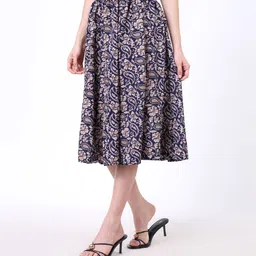 mannat diva Women Printed Flared Multicolor Skirt image 3