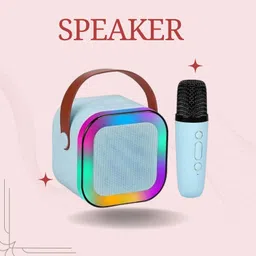 JOCR 10W Bluetooth Speaker Wireless Karaoke Mic Speaker with RGB Light speakersUY314 10 W Bluetooth Party Speaker-image-12
