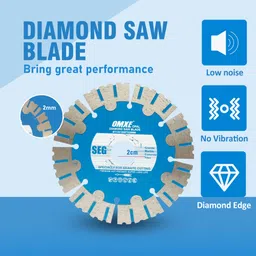 omxe 4 Inch (114mm) Diamond Saw Blade Super Thin Hot Pressed Premium Hot Segment Cutting Blades for Marble, Tile, Granite Metal Cutter image 2