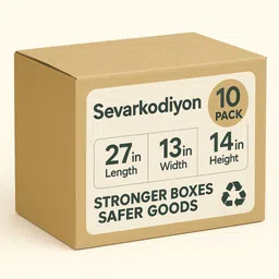 sevarkodiyon Corrugated Cardboard 5 PLY 27 x 13 x 14 Inches Shipping, Storage , Parcel, Courier, Large Carton Packaging Box-picture-32
