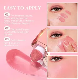 nadja New 3in1 Mousse liquid blush for cheeks and eyes Waterproof blusher image 4