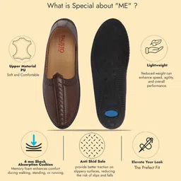 fausto Perforated Ethnic Round Toe Jutti for Festive|Flexible Rubber Sole|Pathani Kurta Mojaris For Men image 4