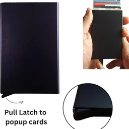 kiv Men & Women Black Aluminium RFID Card Holder-picture-32