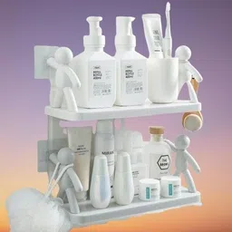 Self Adhesivecute Floating Shelves Wall Shelf for Home, Office & Kitchen X2.400 Plastic Wall Shelf-image-64