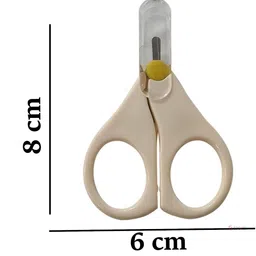 lafillette Rounded Tips Newborn Baby Safety Manicure Nail Scissors, Cutter, Clippers With Protective Cover image 2