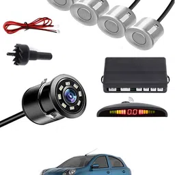 zplus Car Parking Sensors - Set of 4 with Reverse Parking Camera (Silver)-186 Safety of Passengers/Car One Alarm Kit-2238 Parking Sensor-picture-20