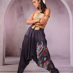 stand out Animal Print Cotton Women Harem Pants image 4