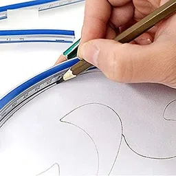 kandle 30cm Flexible Curve Ruler Woodworking, Plastic Measure Tool Ruler image 4