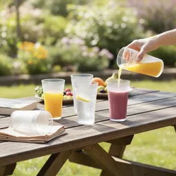 brc (Pack of 6) Premium Unbreakable Frosted Glass Set | Lightweight | 6 Pcs Glass Set Water/Juice Glass image 4