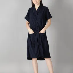 Navy Blue Large Bath Robe-image-25