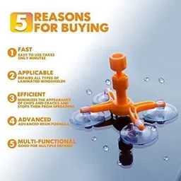 yorten Windshield Tool with Windshield Repair Resin for Repairing auto Glasses Cracks Windshield Repair Kit image 5