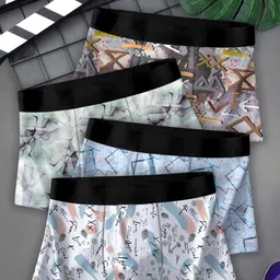 vishva creation Pack of 4 Printed Men Brief-picture-24