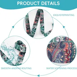 qpets Yoga Mat Carry Strap Green Mandala Nylon Yoga Strap image 3