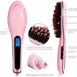 maxxlite Fast Hot Hair Straightener Comb Brush Lcd Screen Flat Iron Styling HQT-906 Hair Straightener-image-39