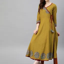 ikrass Women Printed Cotton Blend Anarkali Kurta-picture-25