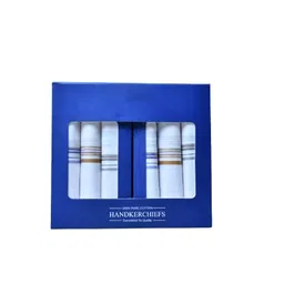 prime deal 100% Cotton Premium Collection Handkerchiefs For Men -Size Large (6 Pcs, Box Packing) image 2