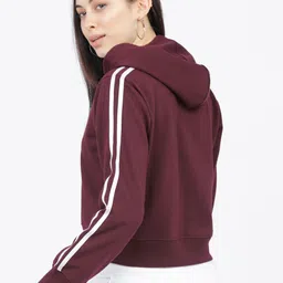 tokyo talkies Women Full Sleeve Solid Hooded Sweatshirt image 3